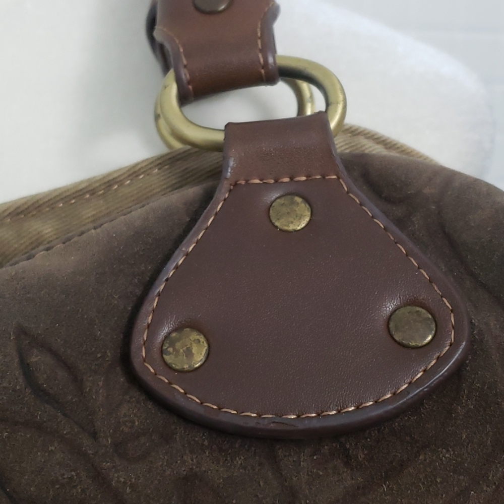 SALE ❤ Suede/Cloth Handbag - Picture 5 of 11